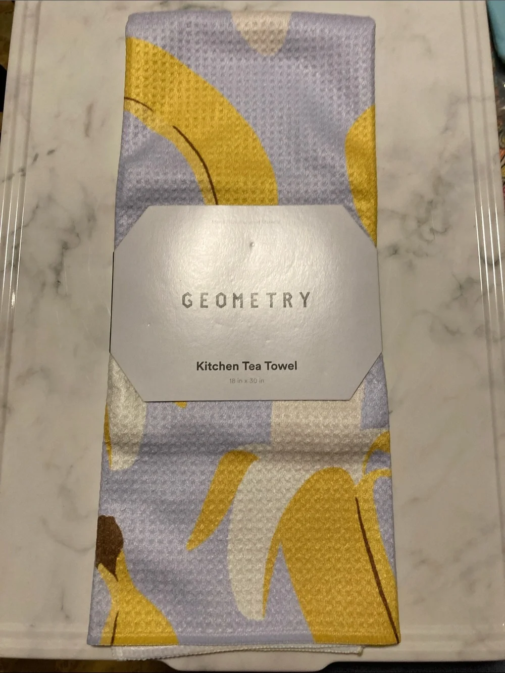 GEOMETRY Yellow & Lavender Kitchen Tea Towel